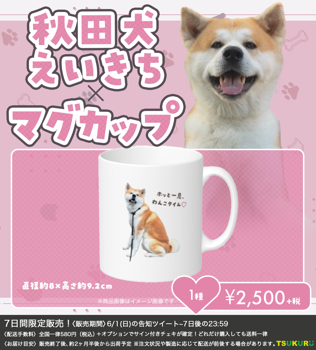 【秋田犬えいきち】マグカップ 1種