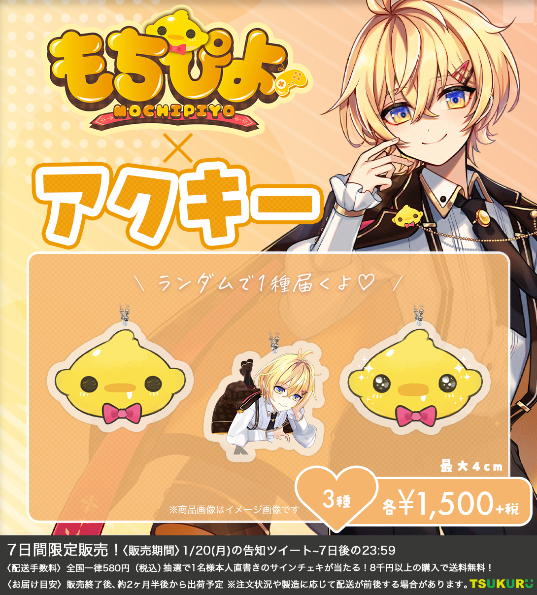 【もちぴよ】アクキー ランダム 3種