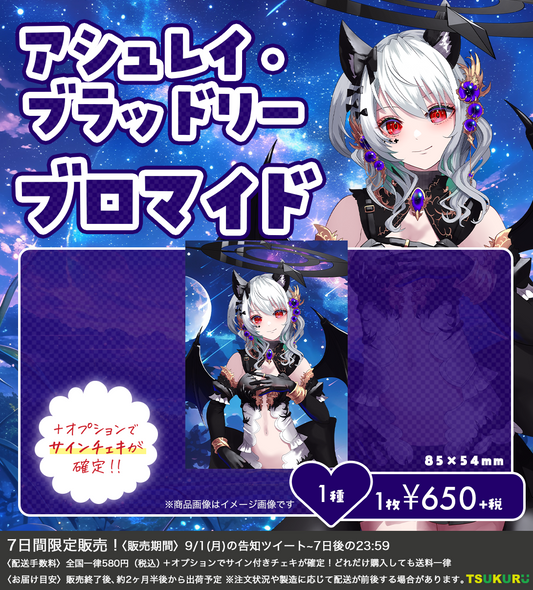 【アシュレイ・ブラッドリー】ブロマイド 1種