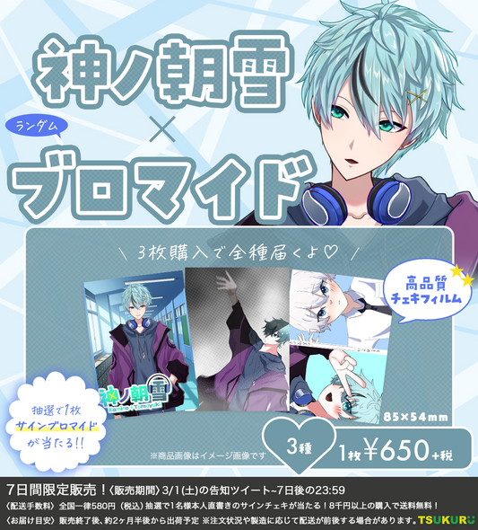 【神ノ朝雪】ブロマイド ランダム 3種