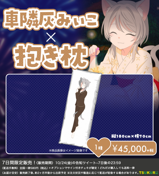 【車隣灰みぃこ】抱き枕 1種