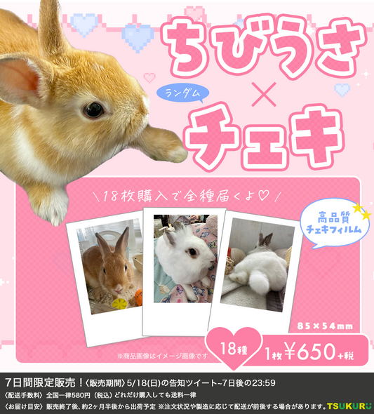 【ちびうさ】チェキ ランダム 18種